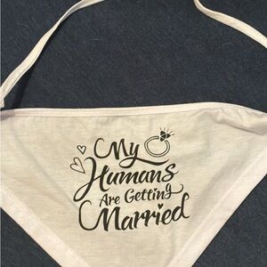 White Wedding Dog Bandana